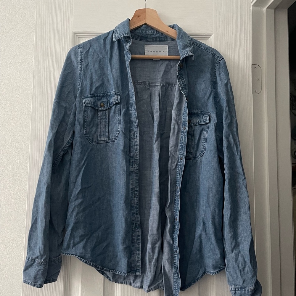 Aeropostale Blue Button Down Shirt